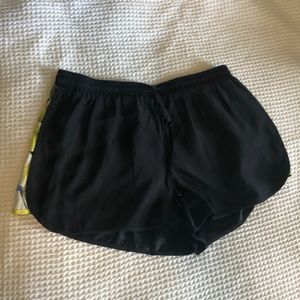 Parker black silk shorts size small